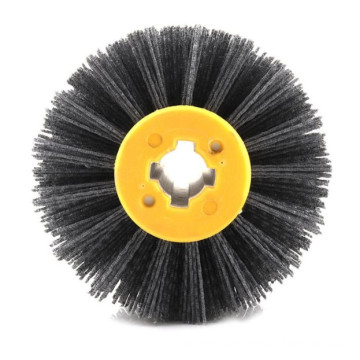 150x40mm x M14 P80/ P60 Nylon Abrasive Wire Polishing Brush Wheel for Wood Furniture Stone Antiquing Grinding